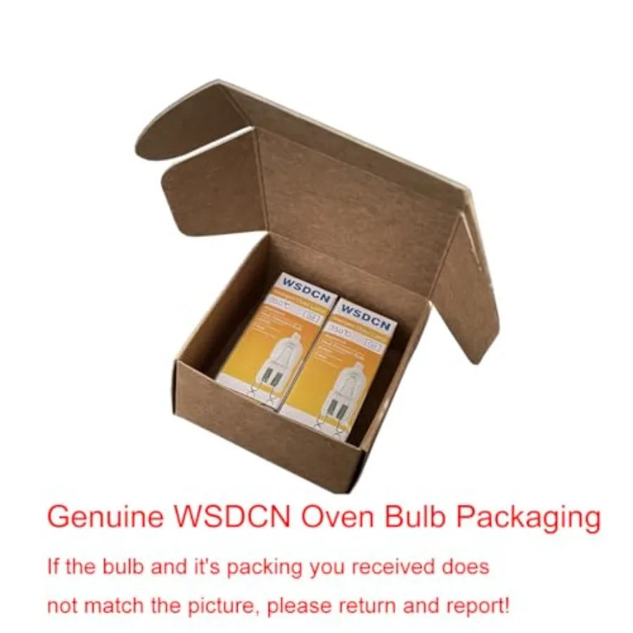 2 Pack, Fulfilled by Amazon, WSDCN G9 120 Volt 40W Halogen Oven Lamp 350°C Oven Light Bulb