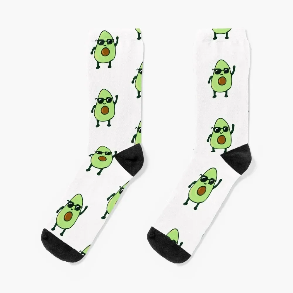 

Avocado dances funny gift idea Socks Rugby snow winter Socks Female Men's