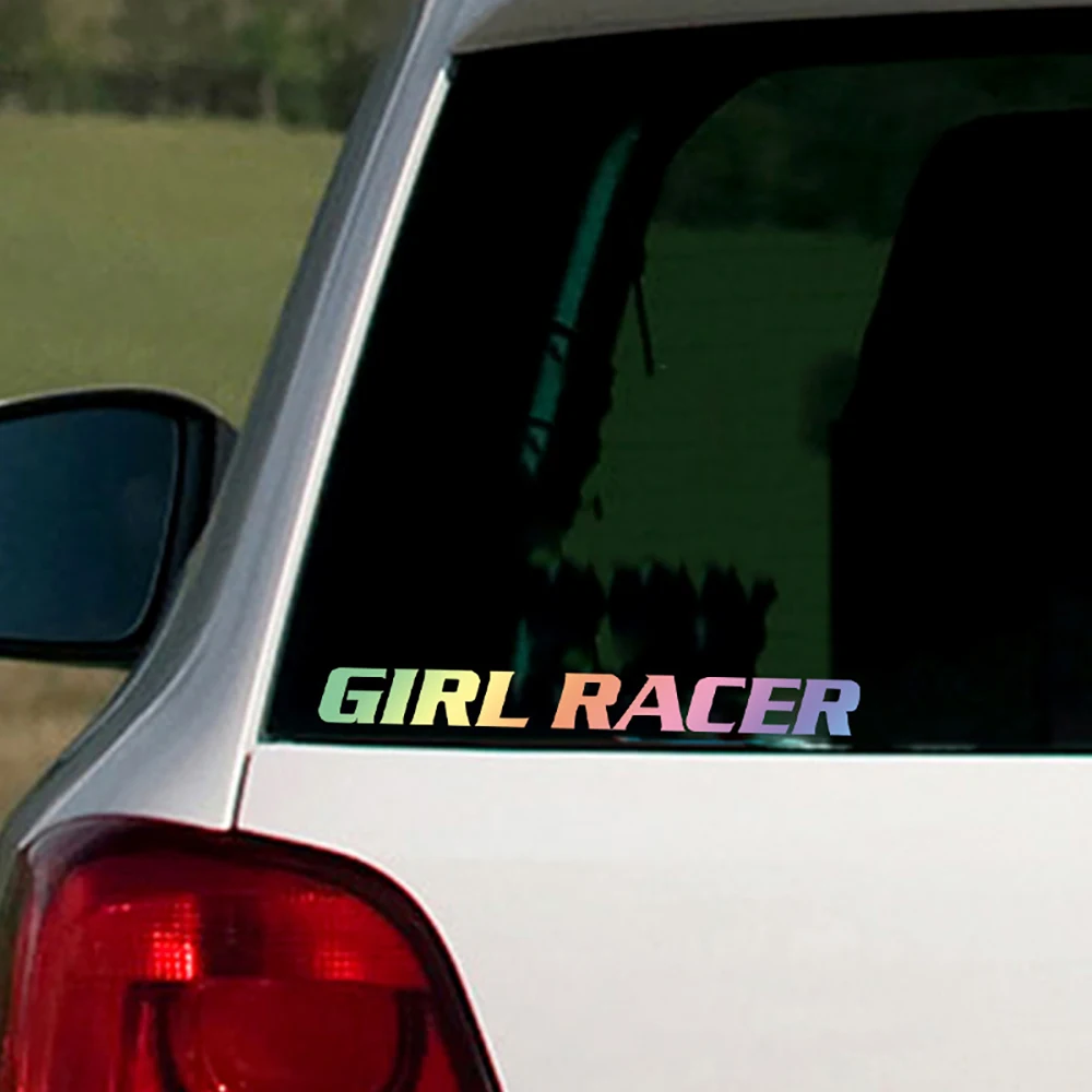 

1PC GIRL RACER Motorcycle Stickers Car Window Bumper Decoration Motorbike Front Cowl Fuel Tank Side Fairings Helmet Vinyl Decals