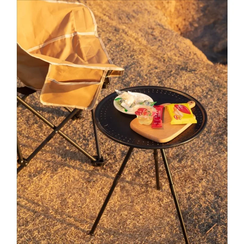 

Outdoor folding small round table camping equipment supplies picnic portable liftable