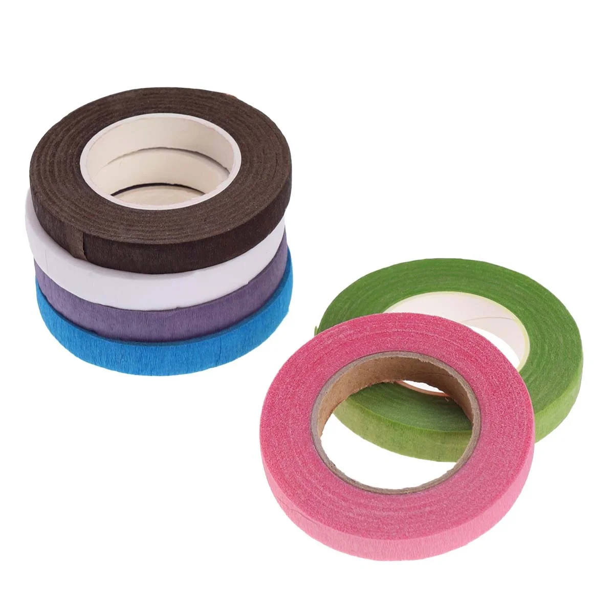 6 rolos de fita floral 30 jardas fita de flores coloridas para buquê diy embrulho de haste presente scrapbooking arranjo floral