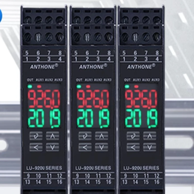 Módulo de exibição de alarme de temperatura tipo trilho, alarme de sobretemperatura, alarme de baixa temperatura, comunicação rs485, módulo modbus