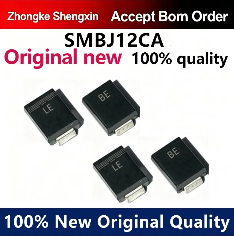 （5pcs-100pcs）Bidirectional SMBJ12CA SMB silk screen: LE/BE TVS transient suppression diode
