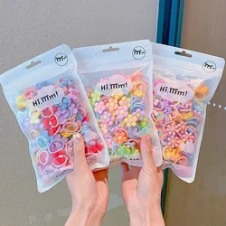 10PCS/Set Children's Rubber Band Does Not Hurt The Hair Elastic Good Girl Baby Head Rope Small Chirp Scrunchies Headdress