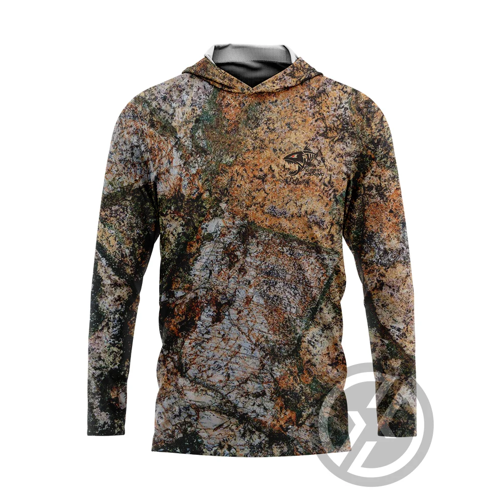 

Huk Mens Outdoor Long Sleeve fishing clothes Breathable Anti Mosquito Dry Thin Fishing Shirt UV Clothing Hooded Coat Sunscreen