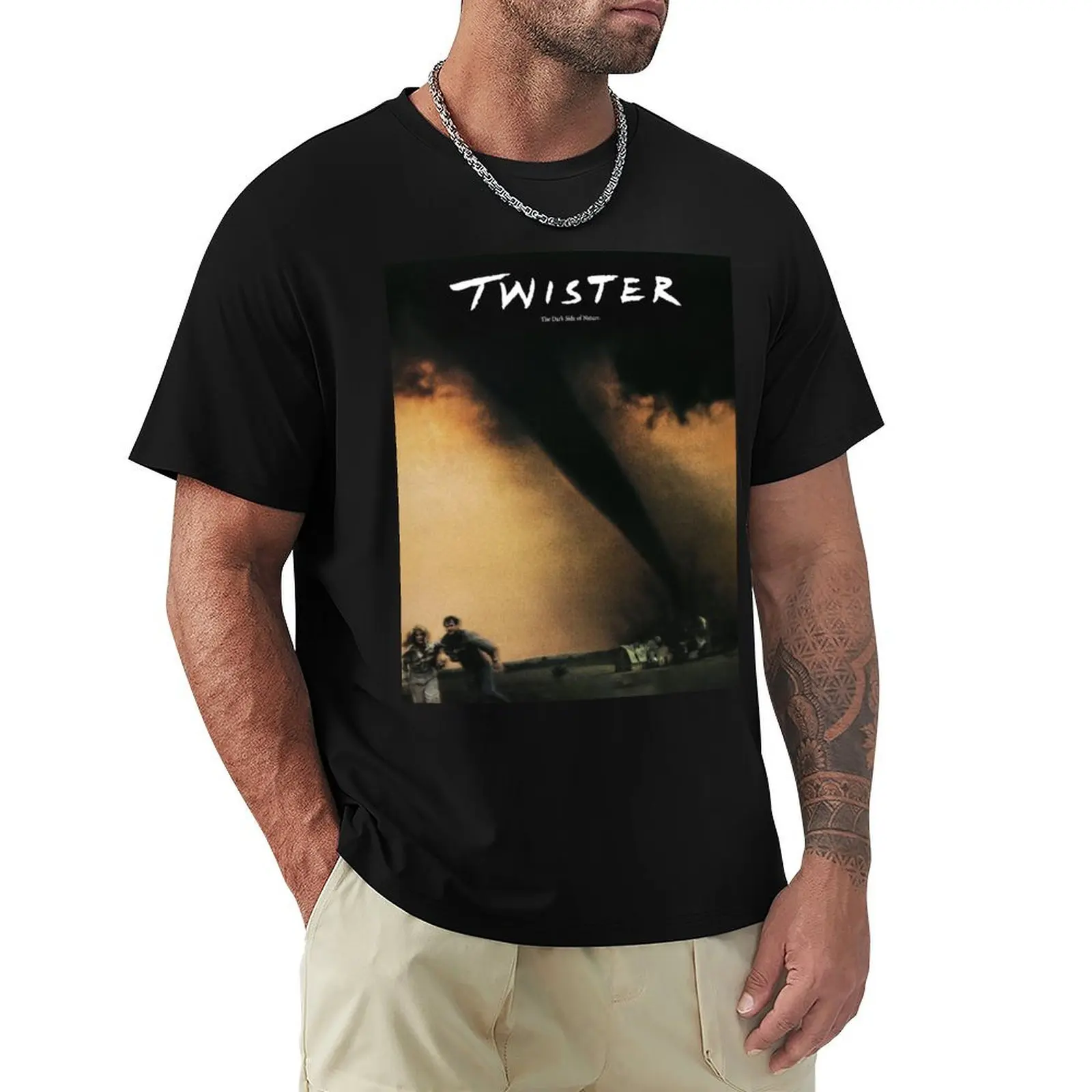 

Mans Twister 1996 Movie Fashion Leisure Round Neck T-Shirt vintage for a boy heavy weight t shirts for men