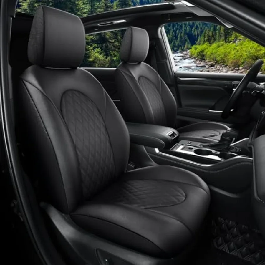 

Customized Full Set Car Seat Covers for Highlander 2020-2025 XLE/XSE/Limited/Platinum/Hybrid 7 Seats 2nd Row Captain Chair Thr