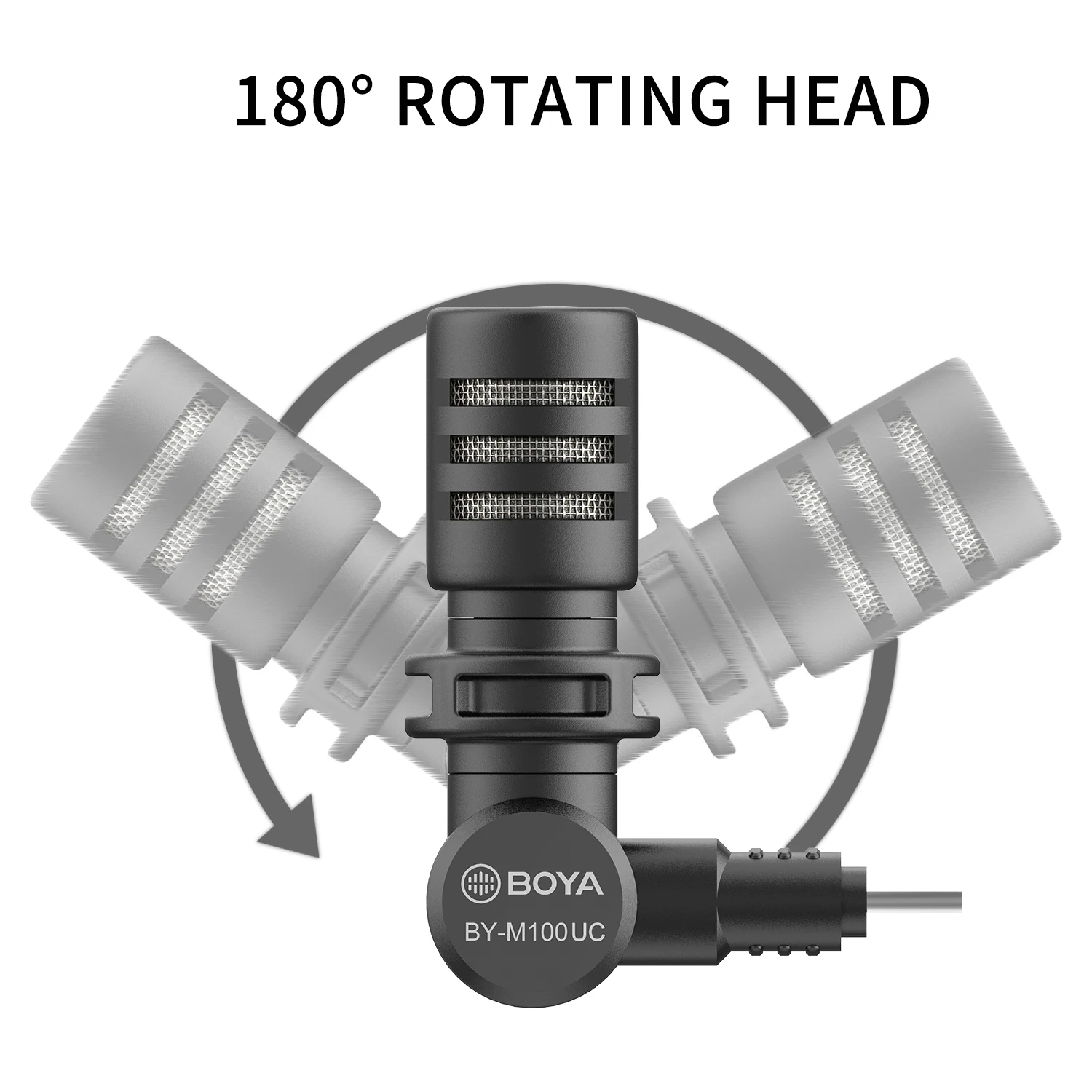 BOYA BY-M100UC Omnidirectional Plug and Play Microphone Type-C Mini Mic for iPhone 15-16 Android USB-C Smartphone Vlog Broadcast