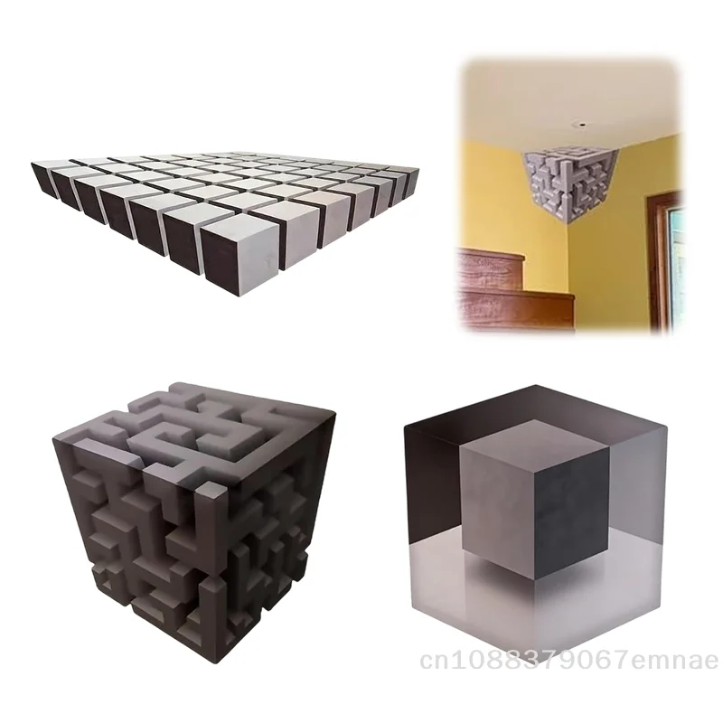 Mind-Bending 3D Corner Wall Art – Peel and Stick Impossible Corners Decal