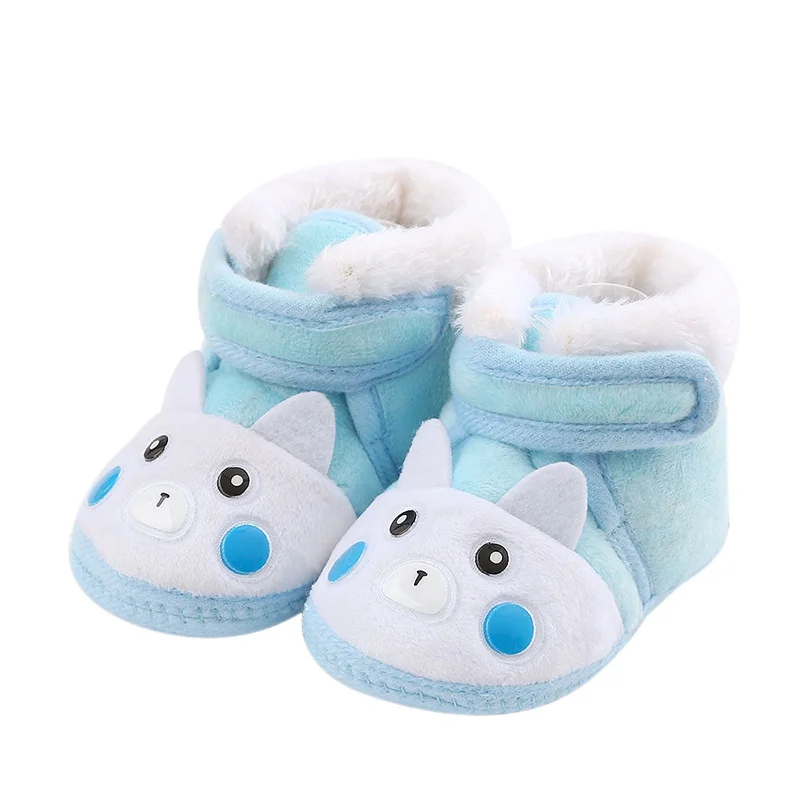 Stivali autunno inverno bambino neonata ragazzi inverno scarpe calde Cartoon Toddler Fuzzy Balls primi camminatori scarpe per bambini