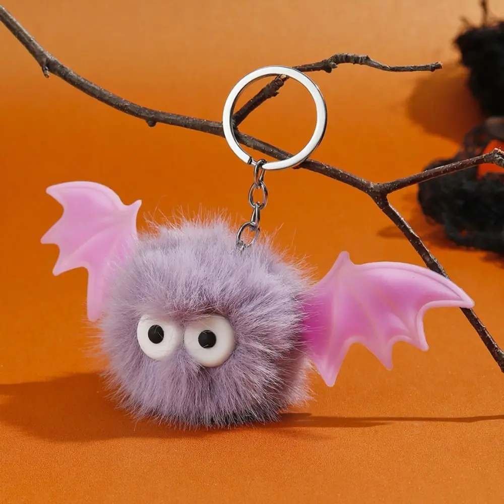 Kawaii Plush Pendants Plush Bat Doll Keychain Plush Keyring Bag Pendants Halloween Keychain Car Hanging Bag Charms Couple Gifts