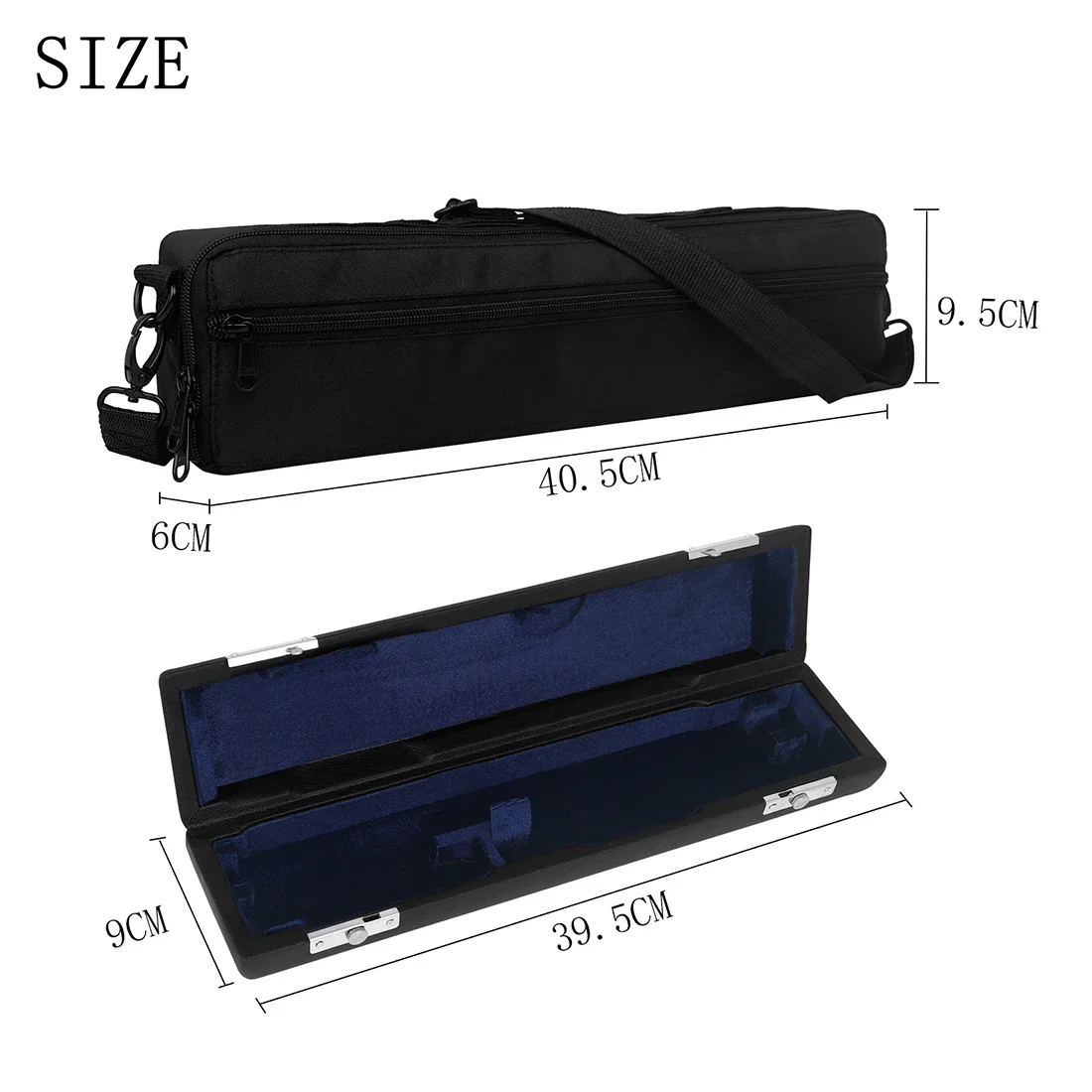 16 Holes Flute Bag Woodwind Flute Protection Accessories Leather Storage Box Hand-Held One-Shoulder Diagonal Bag Portable Set