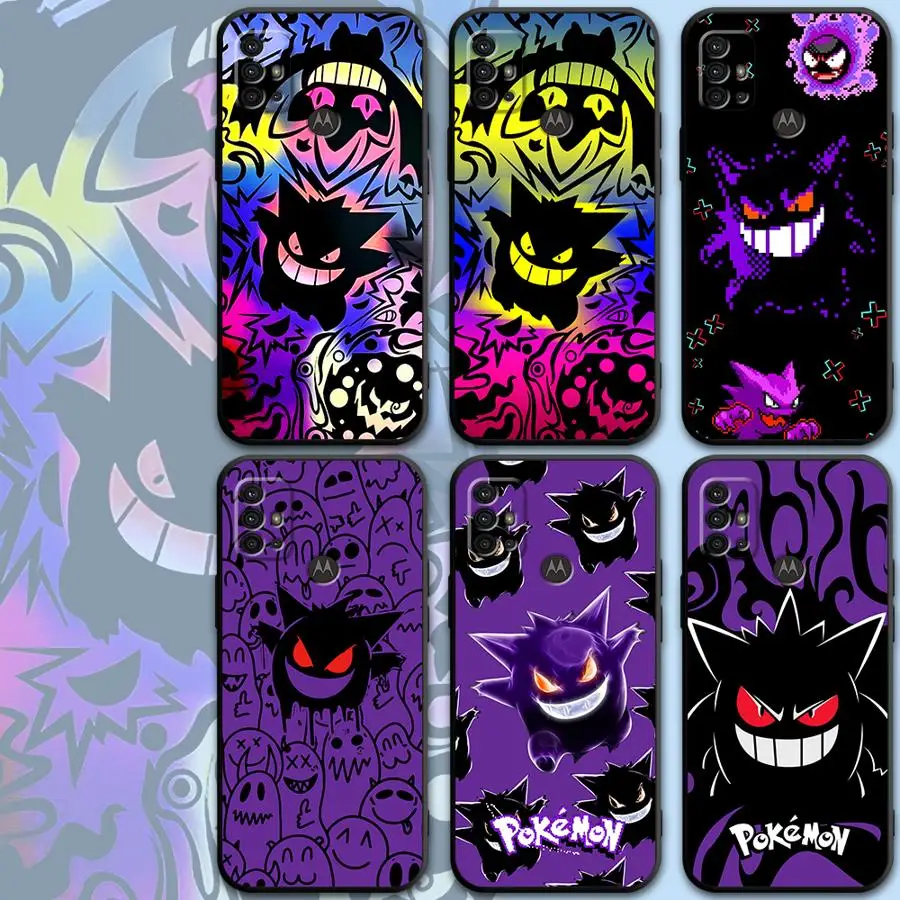 Case for Motorola Moto G51 G30 G53 G73 G31 G50 G60 G60s G71 G22 G52 G72 5G G32 Soft Pokemon Gengar Phone Cover Capa