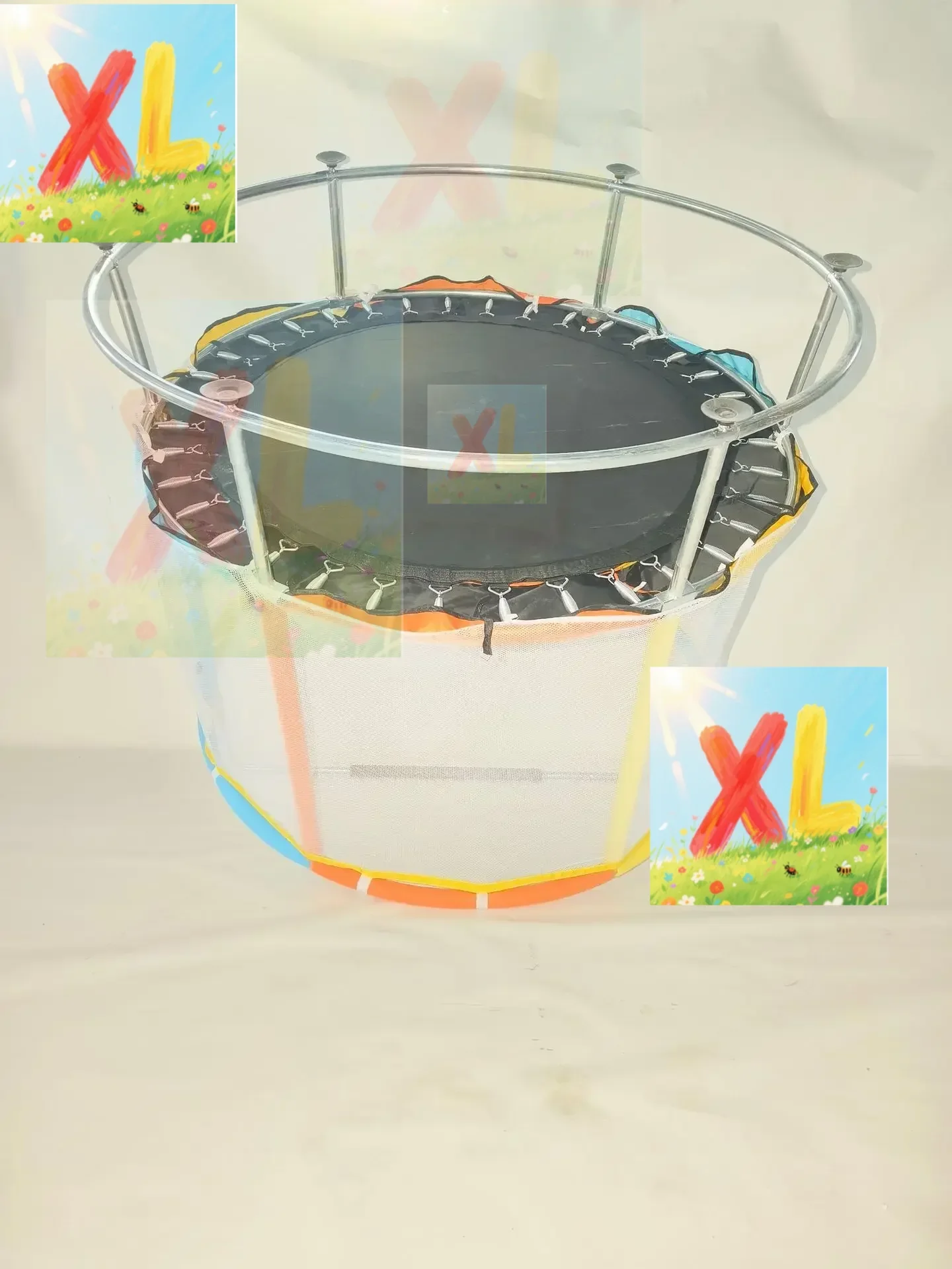 

Trampoline domestic indoor trampoline with protective net family trampoline toy