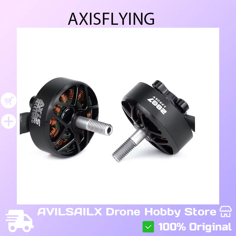

Бесщеточный двигатель Axisflying AZ2807 1350KV — конструкция с высоким крутящим моментом, идеально подходит для полетов дальнего действия с 7-дюймовым FPV