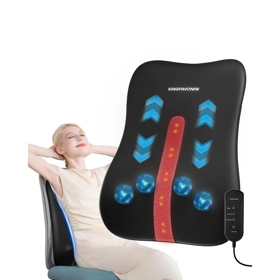 

Back Massager for Pain Relief Deep Tissue, UpDown Rolling amp UltraSlim Shiatsu Back Massager with Cushion Layer, Lower Back Mas