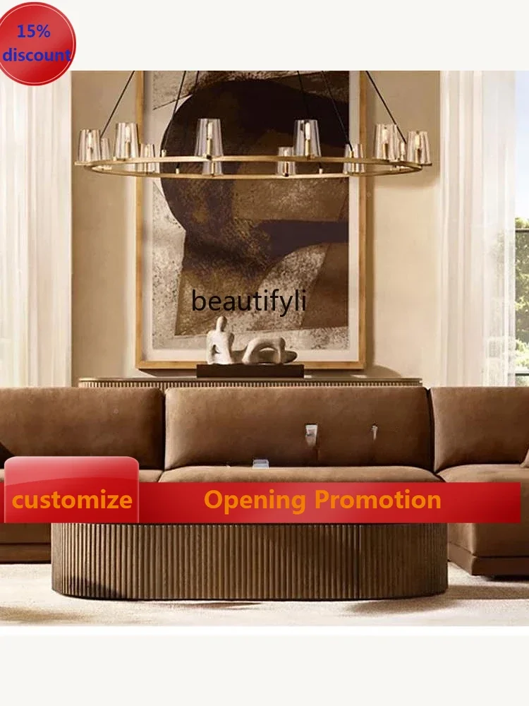 

G1218 Solid wood sofa coffee table coffee table villa home, movable large bedside table G1218