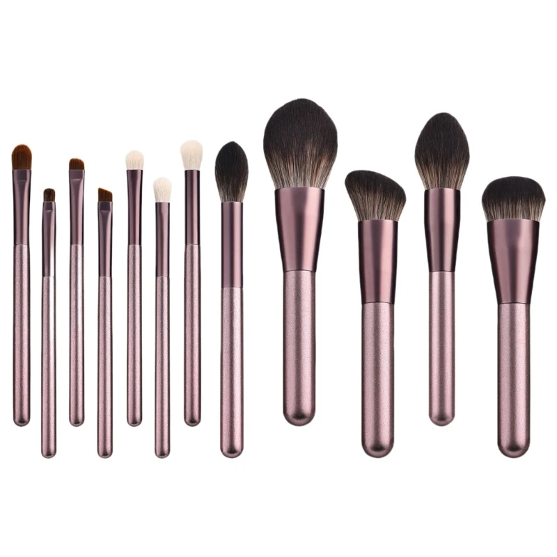 Conjunto pincéis maquiagem 12 unidades Conjunto pincéis sombra para os olhos Conjunto pincéis cosméticos