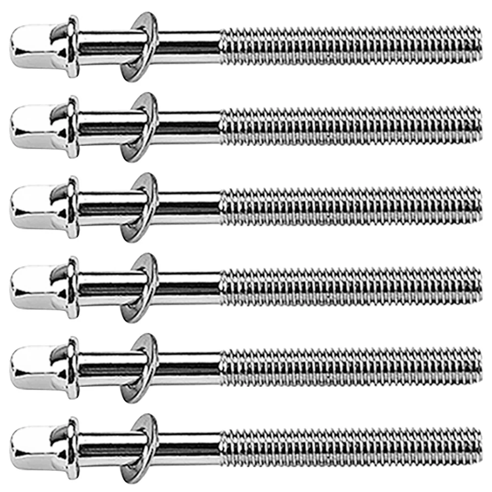 6 Pcs Hardware Drum Kit Screws Tight Tension Rods Tom Snare Repair Part Metal Lug