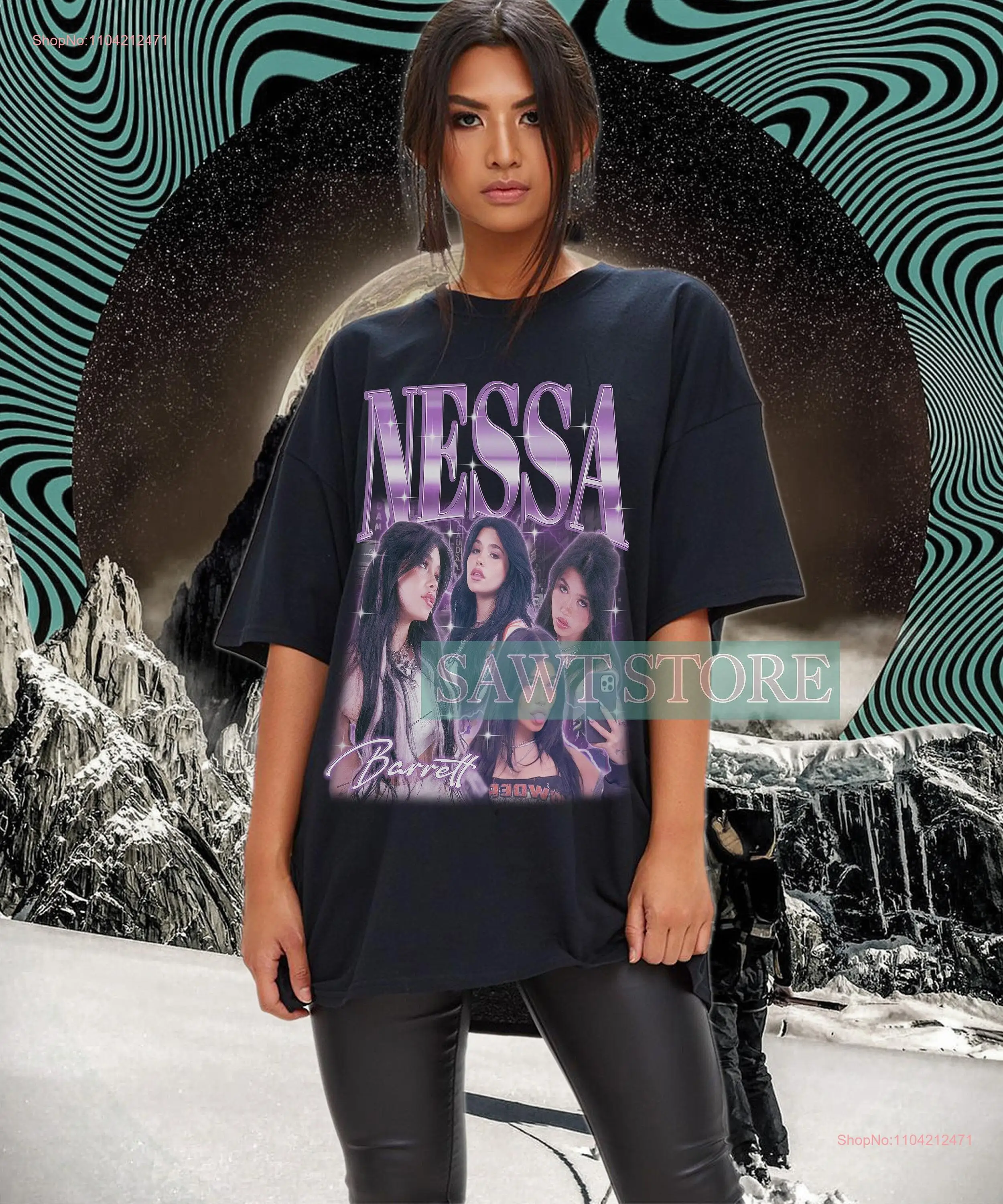 Limited NESSA BARRETT Vintage T Shirt Homage Fan Retro 90s SweaT long or short sleeves