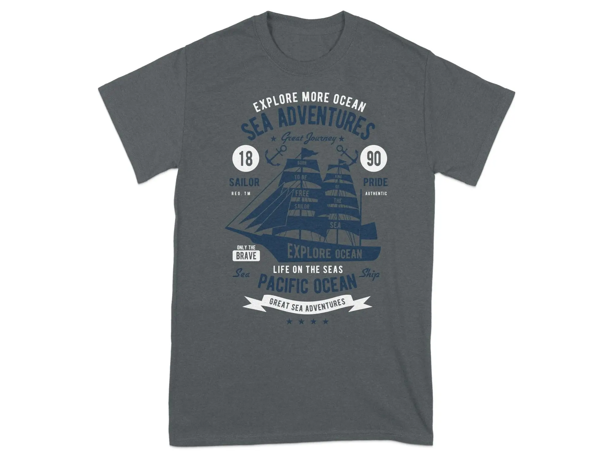 Nautical Adventure Sailing T Shirt Sea Adventures Ocean Explorer Sailor