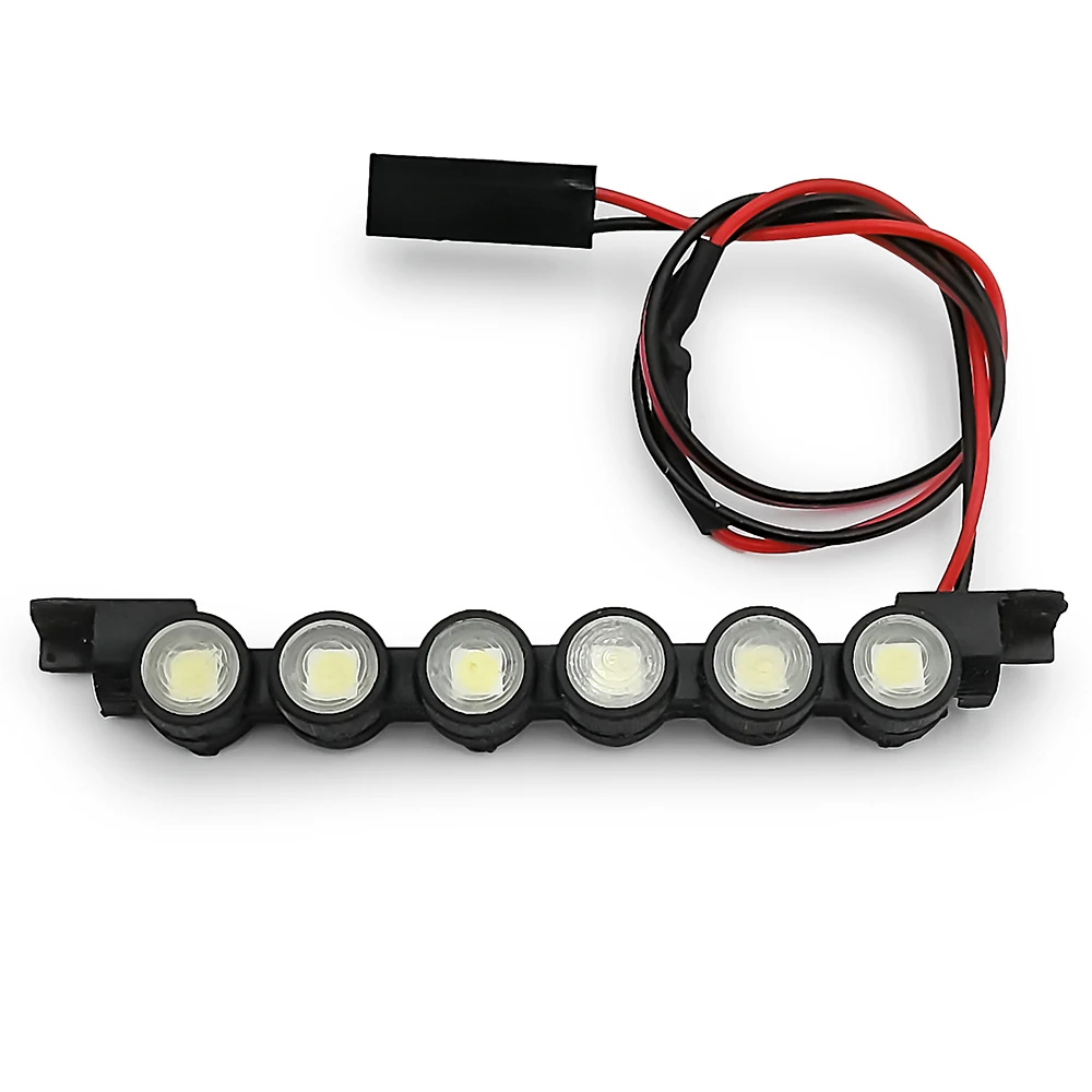 TRINOOD RC Car Roof Light Headlights Spotlight LED Lights Bar for 1/18 RC Crawler TRX4-M Bronco Defender Lamps Parts