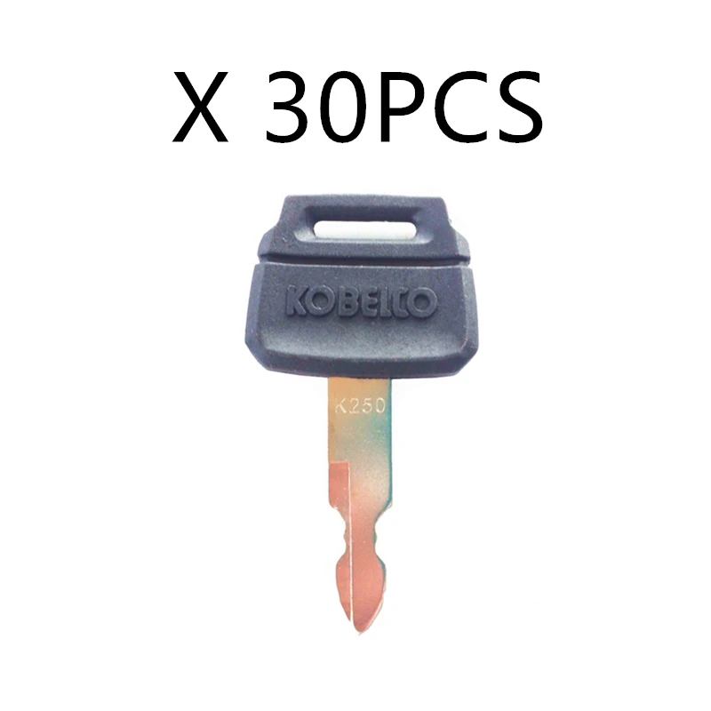 30 Pcs K250 Key For Kobelco Excavator Heavy Equipment Fits Case Kawasaki Free Shipping