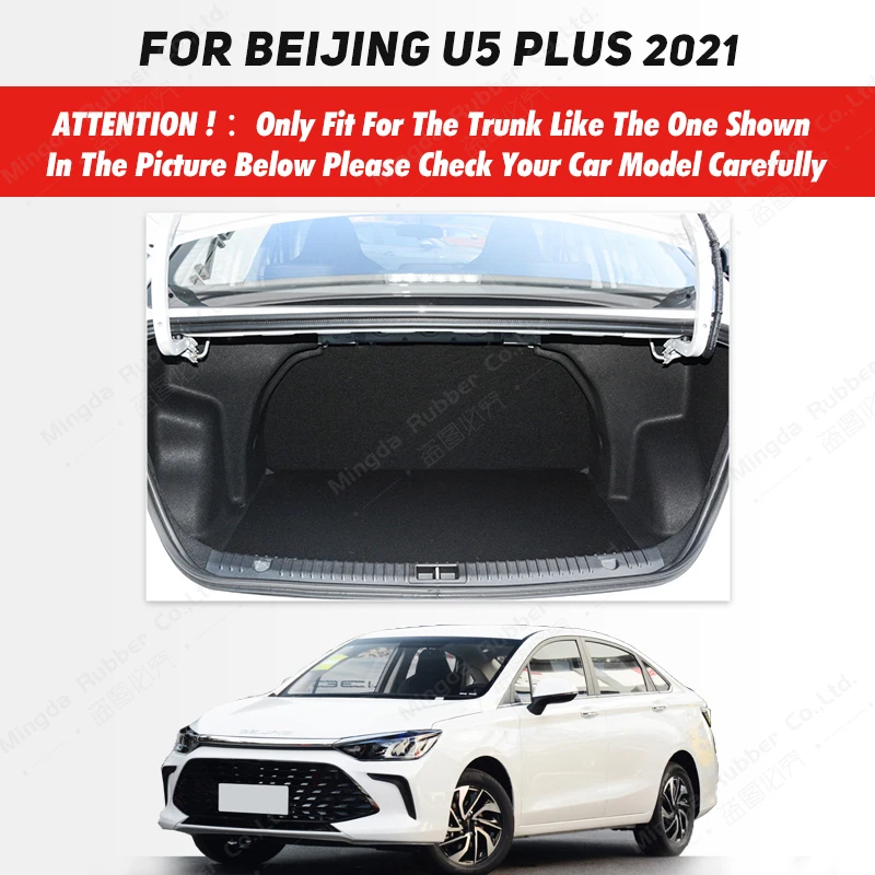 Auto Full Coverage Trunk Mat For BEIJING-U5 PLUS 2021 Car Boot Cover Pad Cargo Liner Interior Protector Accessories