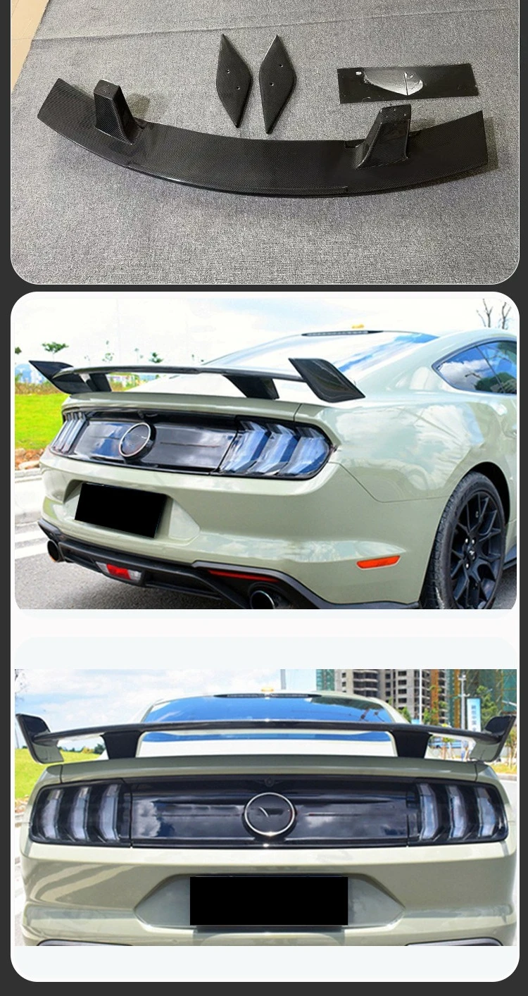 

Available Between 2015-2017 Ford, Mustang, Carbon Fiber Tail, Rear Spoiler, Top Wind Wing Traseira Universal Spoiler Universal