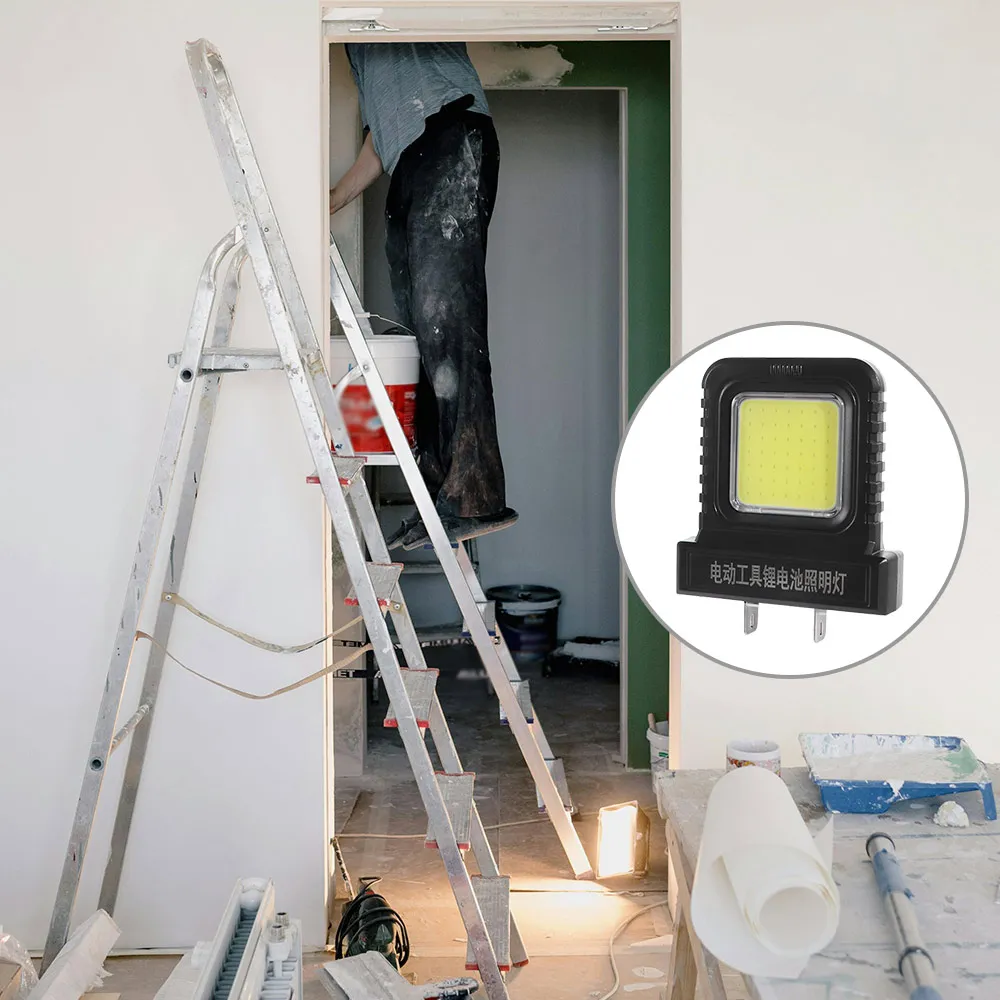 وقت تشغيل طويل LED ضوء العمل 20-21 فولت بطارية ليثيوم أيون مصباح العمل اللاسلكي مضيئة متوافق أداة السلطة الملحقات البناء #1