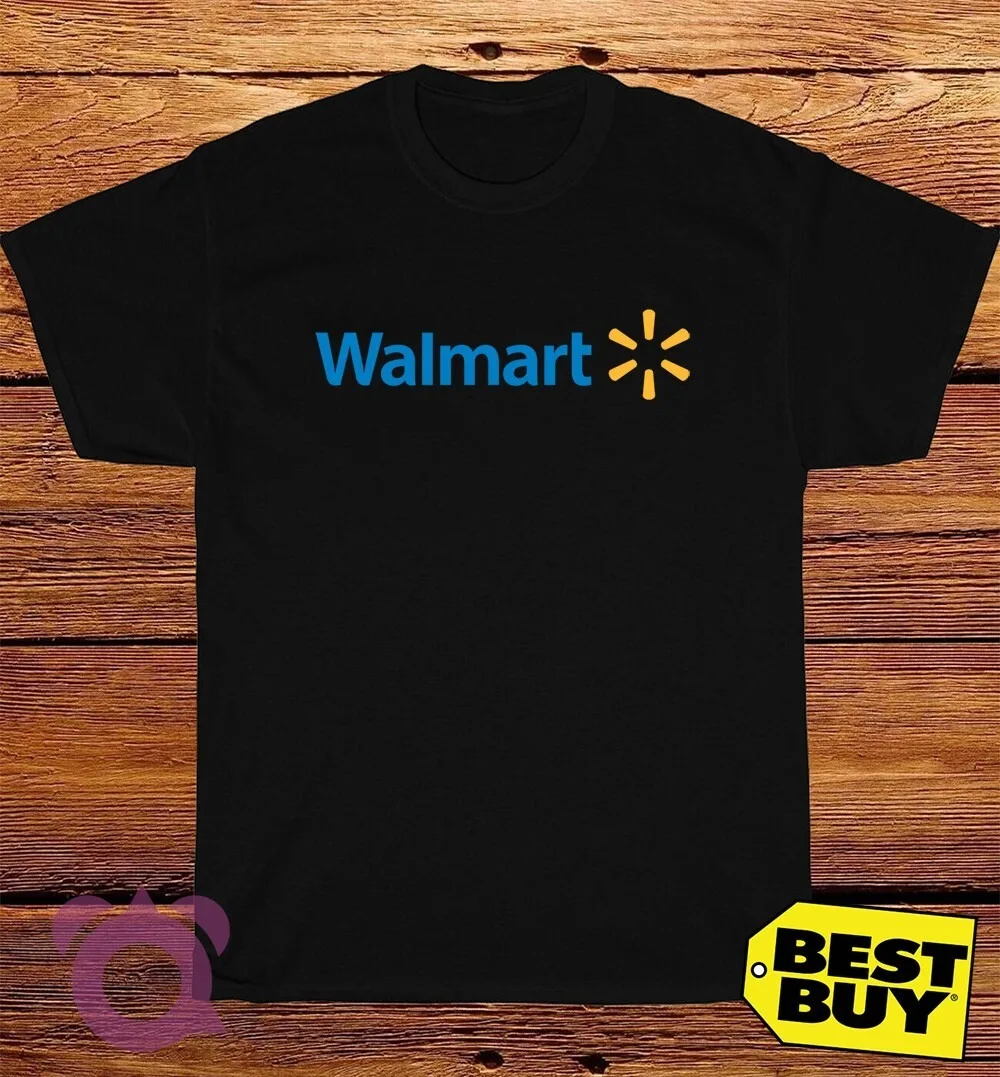 Walmart-Camiseta de comestibles para hombre y mujer, Camiseta de algodón de manga corta americana Vintage Hip Hop, camisetas de verano, camiseta de marca de tendencia, ropa para hombre