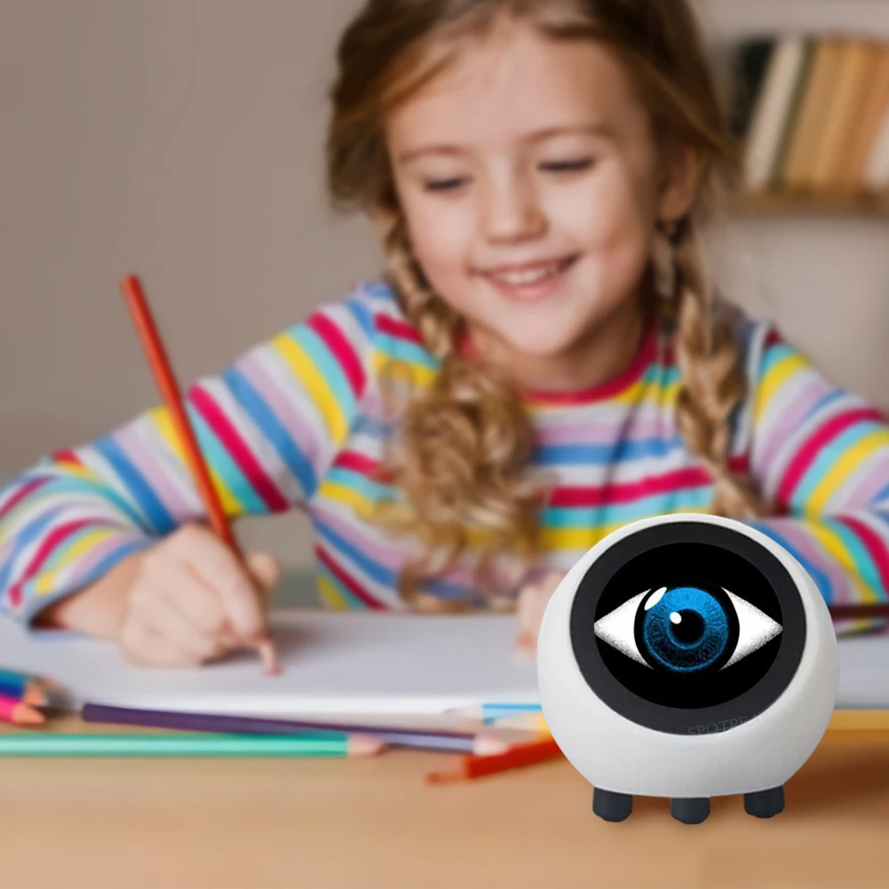    ESP32-S3 Entwicklungsboard Multifunktions-AI Voice Chat Roboter 1,28 Zoll LCD-Display Smart Assistant Roboter Tischuhr Ornament