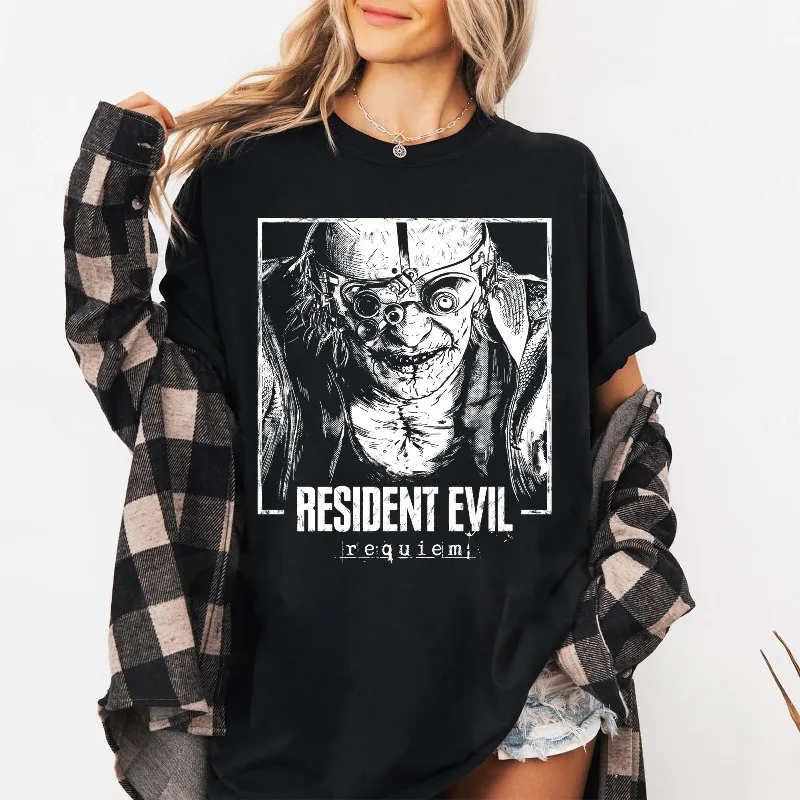 Retro Resident Evil 9 Requiem T-shirt Women's T-shirt Summer New Style Male and Female Couple Casual Fashion Street Top