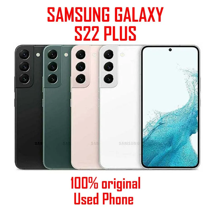 هاتف Samsung Galaxy S22+ S22 Plus 5G 6.6 بوصة AMOLED 8GB RAM + 128GB/256GB ROM شرائح Snapdragon ثماني النواة الأصلية S22 plus هاتف ذكي