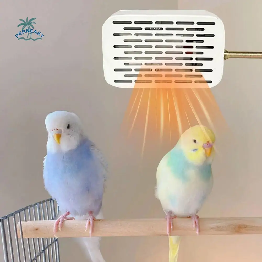 

Anti Bite Bird Cage Heater Metal Chew-Proof Wire Easy To Install Parrot Warming Lights Quickly Warm Energy Efficient Bird Warmer