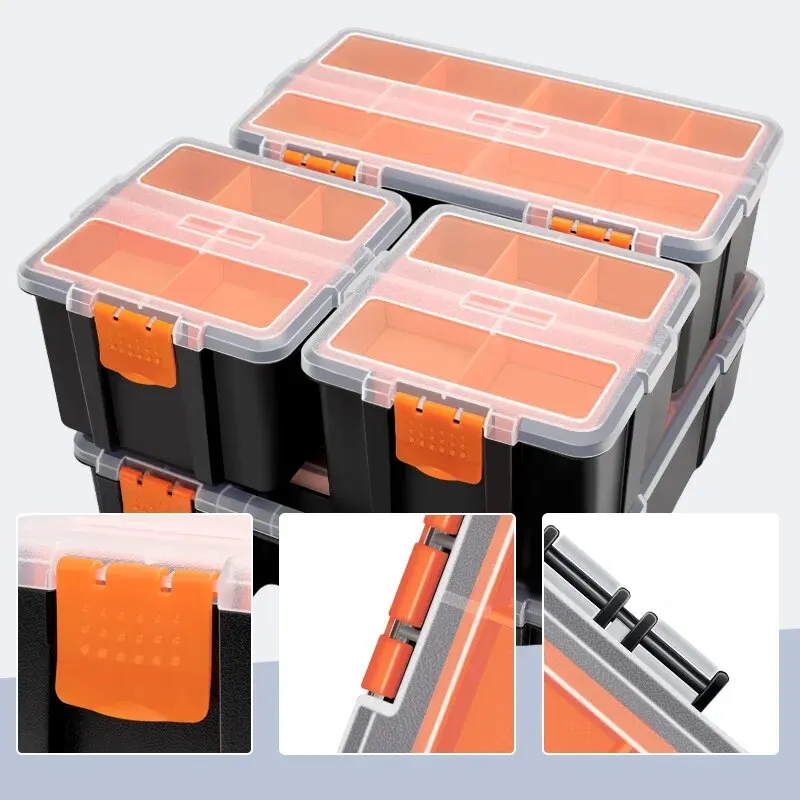 AIRAJ Hardware Storage Toolbox Multifunctional, Multi Size,Large Capacity, Thickened, Durable, Classifiable Plastic Toolbox