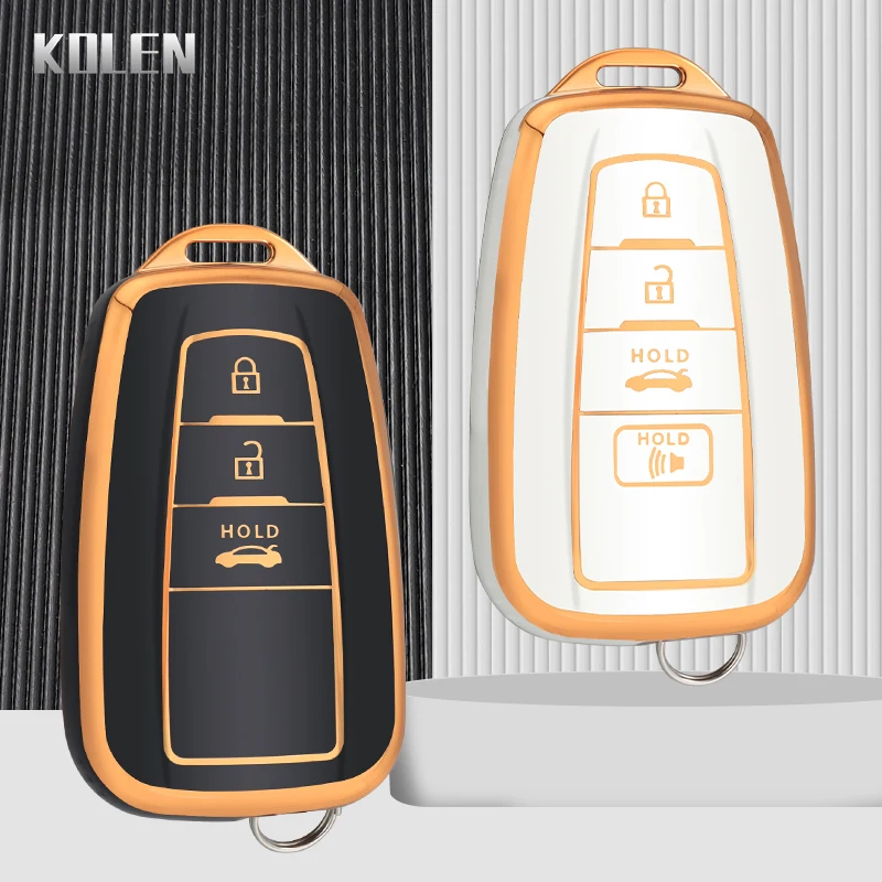 موضة حافظة مفتاح السيارة عن بعد من البولي يوريثان غطاء شل فوب لتويوتا كورولا بريوس كامري CHR C-HR RAV4 ألتيس لاند كروزر برادو بدون مفتاح