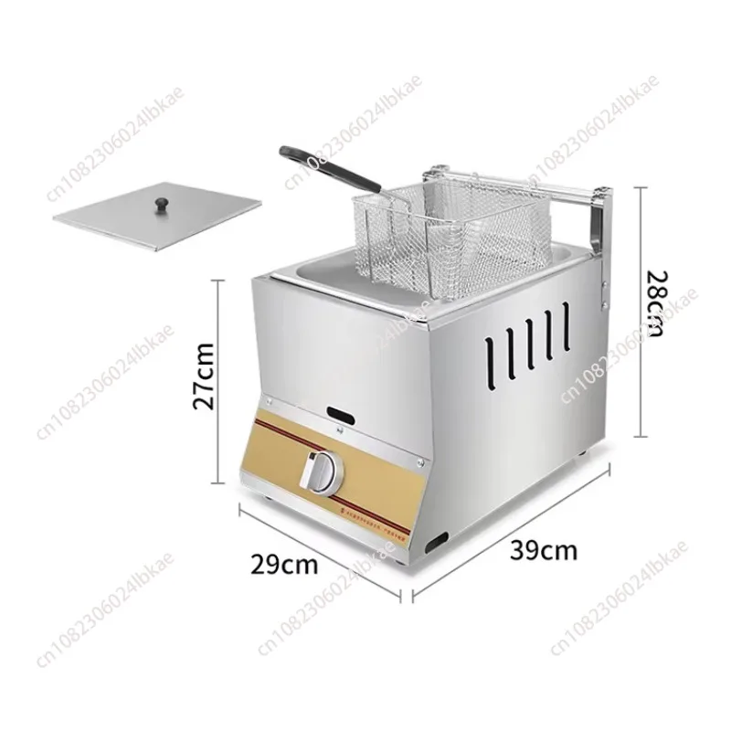 2 tanks 2 baskets chicken french fries fryer small deep fryer commercial double tank AAAA 16L
