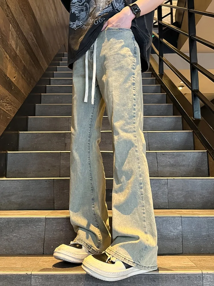 

Slim Straight Leg Jeans Men's Autumn Thin Loose Wide Leg Pants American Trendy Brand Oversize Street Sle Haome Pants