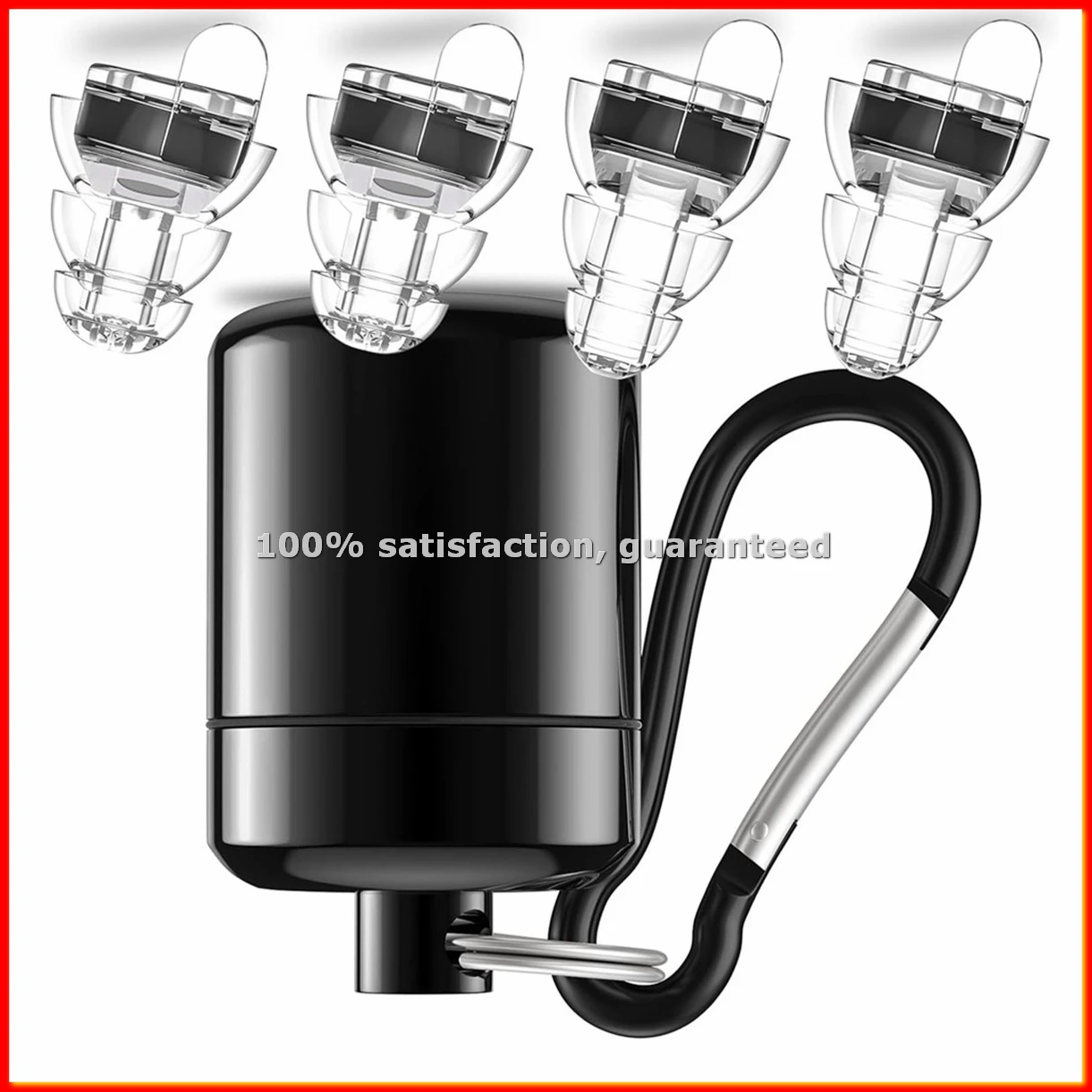 High Fidelity Concert Earplugs for Concerts Musicians,Earplugs for Noise Reduction,24Db Advanced Filter 2 Pairs(Black)-A51M