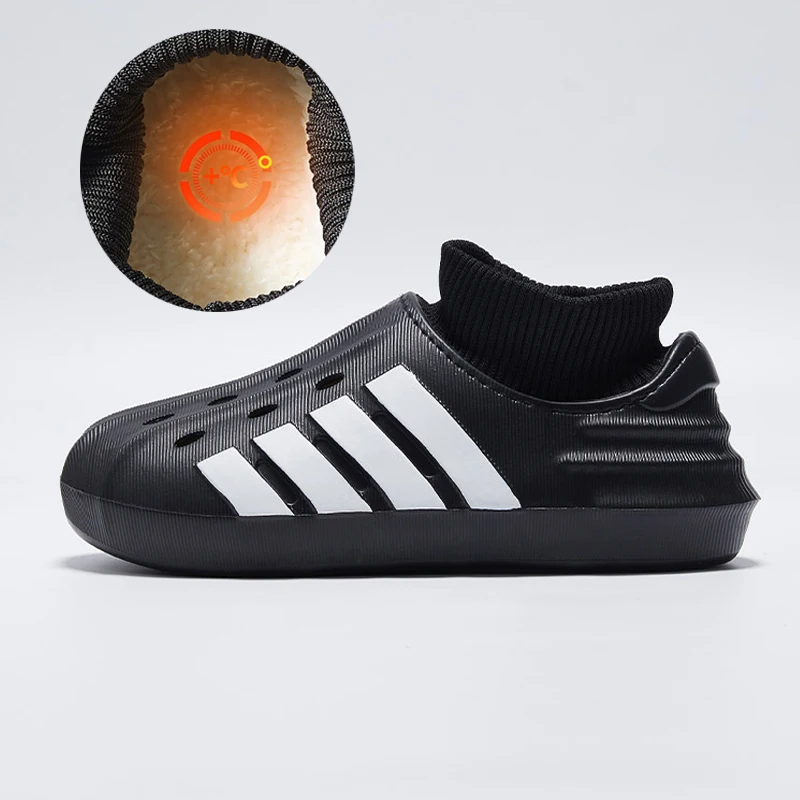 

Winter Couple Cotton Shoes With Plush Insulation Hole Shoes 0utdoor Trendy Men Loafers Men's Cotton Shoes Women's Snow Shoes