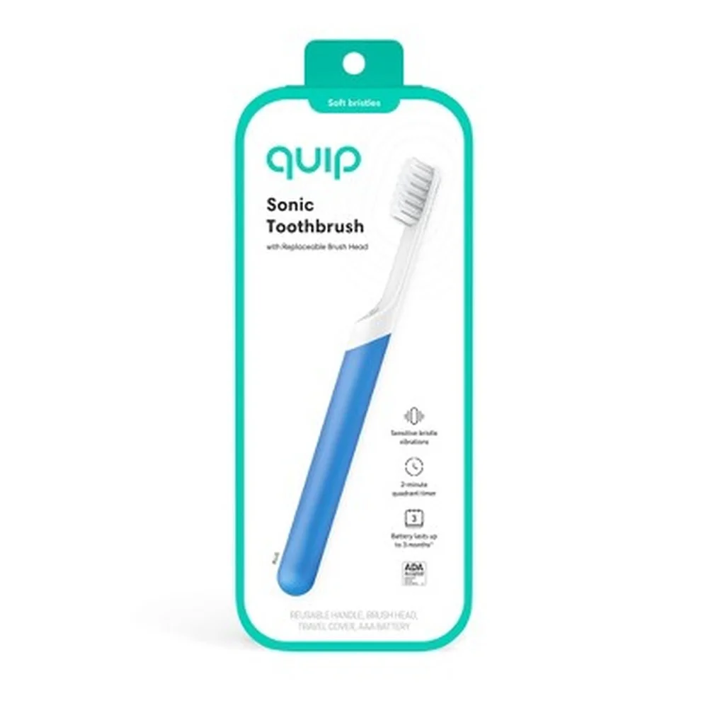 Electric Toothbrush with Sonic Vibrations 2-Minute Timer Replaceable Brush Head Travel Cap Water-Resistant Cordless Design Oral