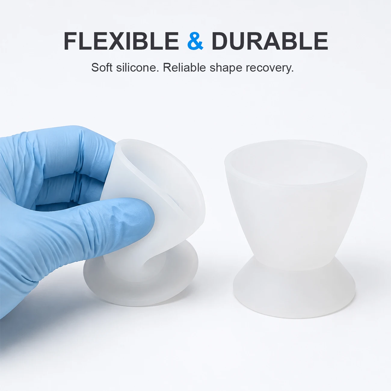 1PC Dental Mixing Bowl Dentistry Silicone Rubber Cup Flexible Self Solidifying Mixing Cup Non-Stick Clean Cup Mixing Tools