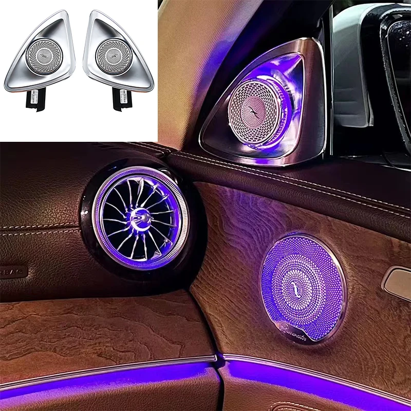 

Car 3 Colors Audio Led Ambient Light MB Rotary 4D Tweeter Treble Luminous Speaker For Mercedes Benz C Class W205 C180,C200 C250