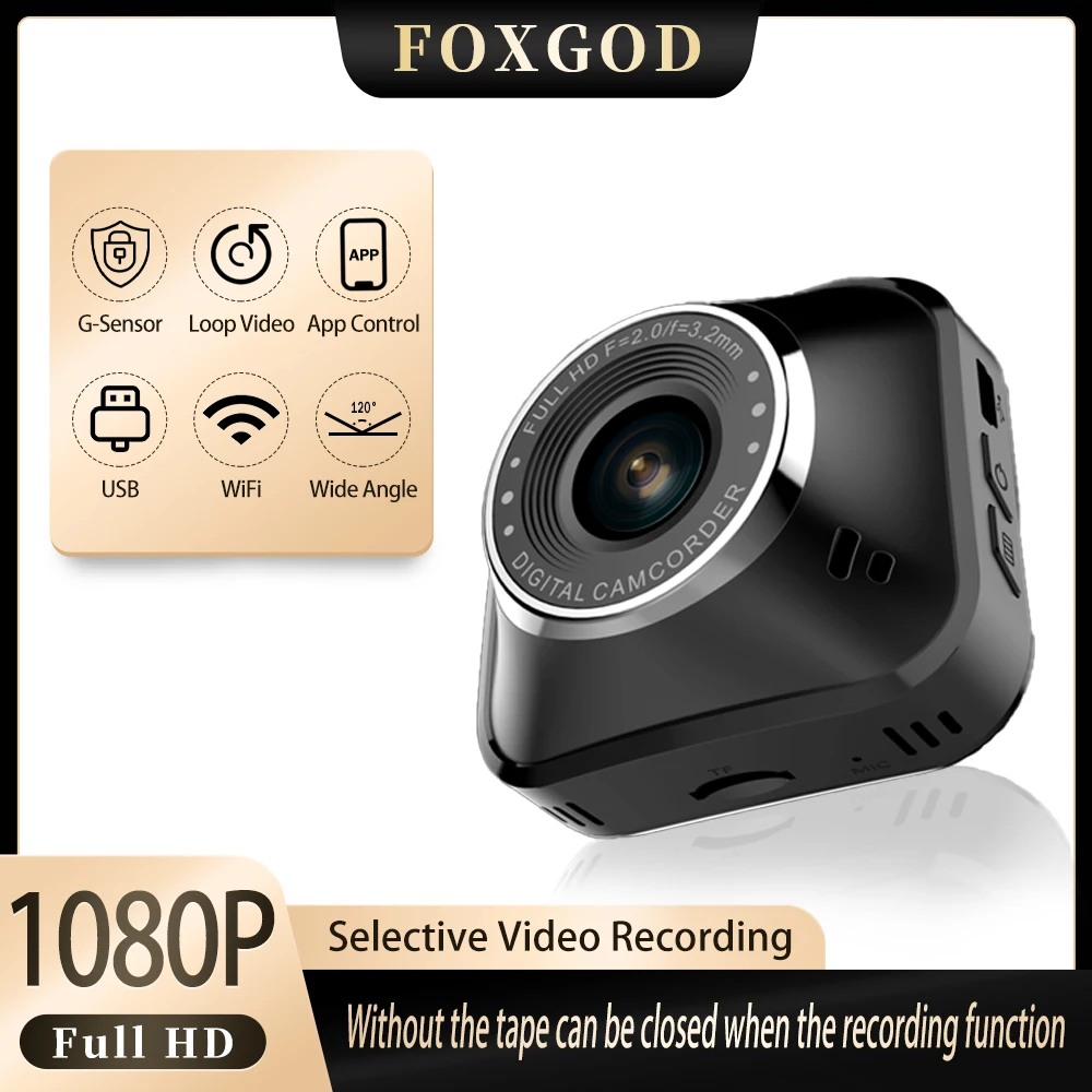 

Car DVR Dash Cam WiFi FHD1080P Dashboard Camera Parking Monitor Video Recorder Night Vision Loop Recording G-Sensor Black Box