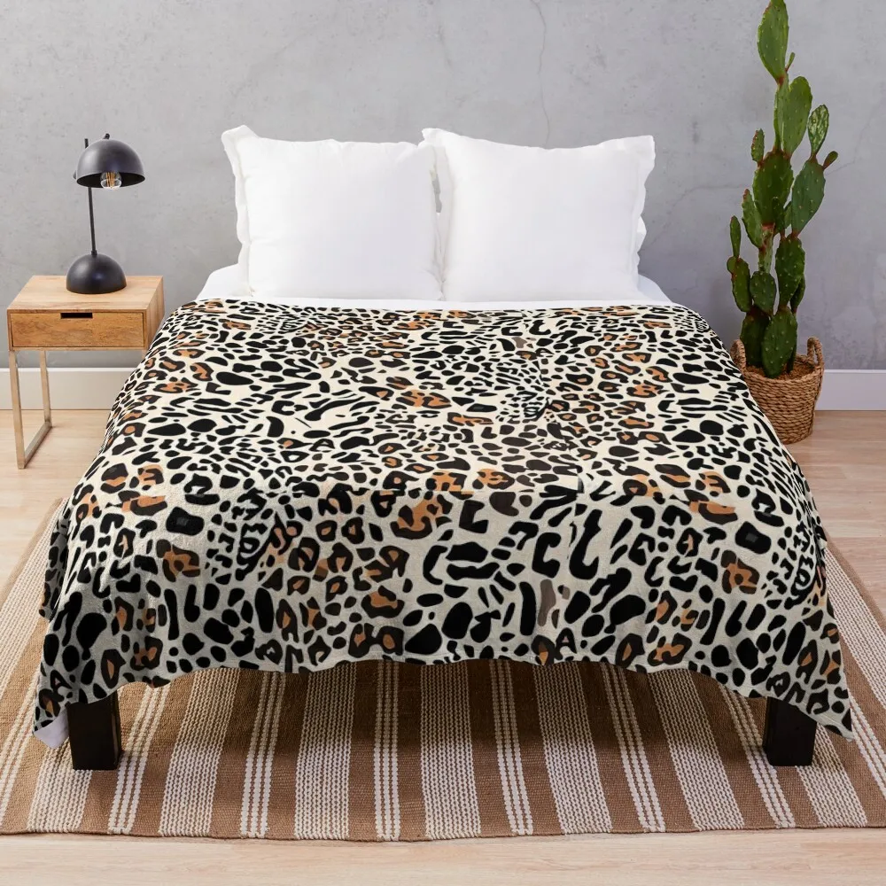 Dynamic Patterns of Nature’s Creatures Throw Blanket Retros Single Blankets