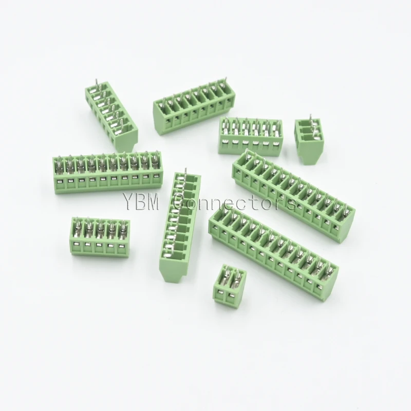 5/10PCS KF128-2.54 PCB Mini Screw Terminal Blocks 2.54mm Pitch 2-16 Pin Connector for Wire Connection