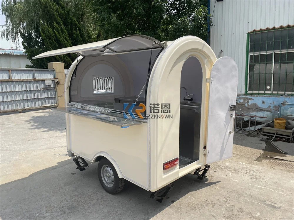 Hot Dog Snack Trailer Mobile Kitchen Fully Catering Equipments Street Coffee Fast Food Truck Trailer