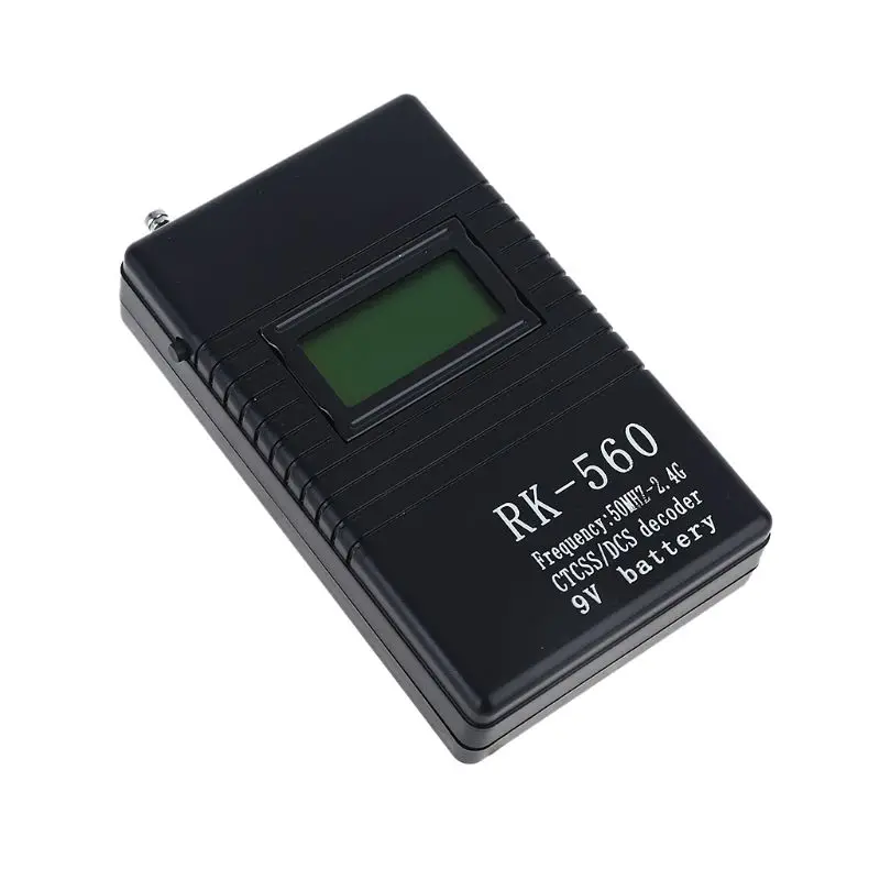 RK560 Portable 50MHz-2.4GHz Handheld Frequency Counter with Antenna for CTCSS Walkie Talkie Radio Signal Frequency Test