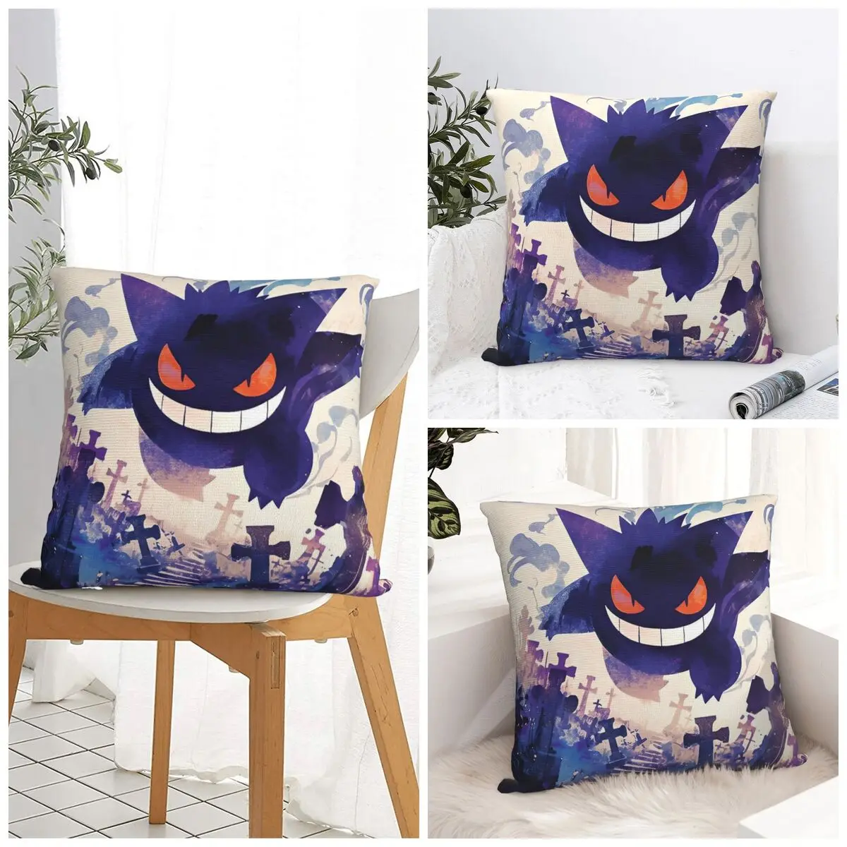 

Наволочка G-Gengars, мягкая наволочка с рисунком, забавные наволочки для офиса, автомобиля, дома, декоративные